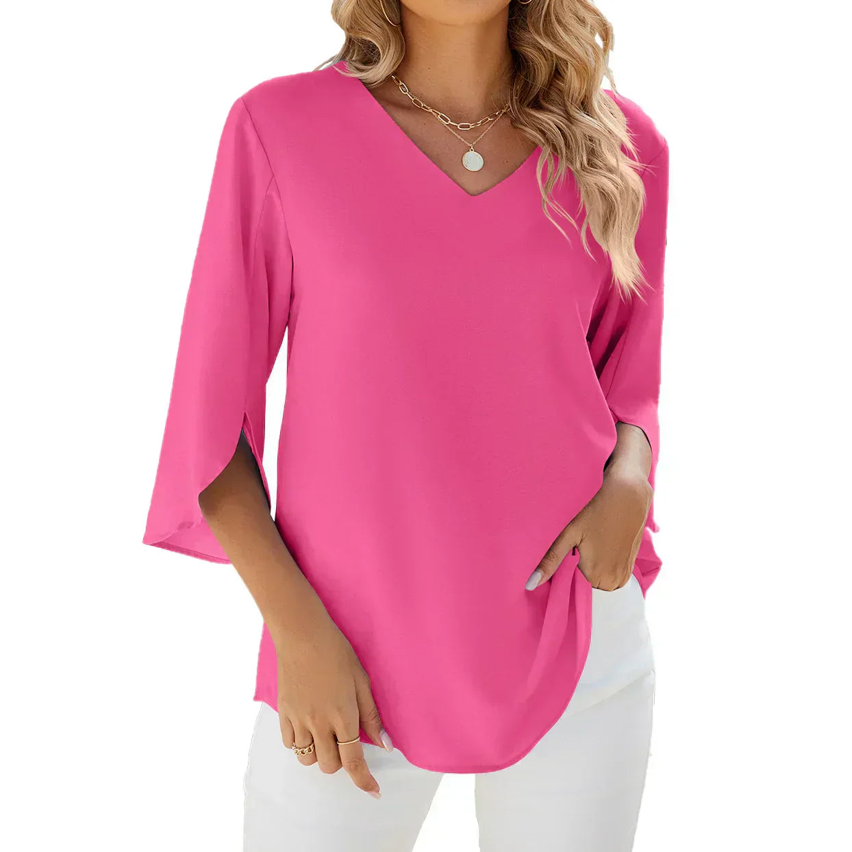 Zephyr | Bluse Mit V-Ausschnitt – Elegante Und Vielseitige Wahl Für Jeden Anlass