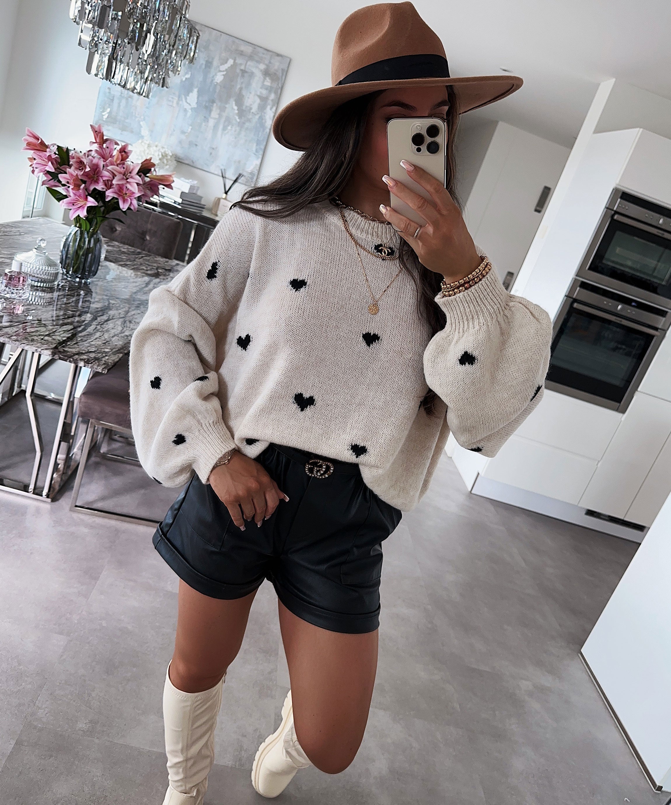 Celestia | Shorts aus Kunstleder mit Eleganter Passform für Frauen