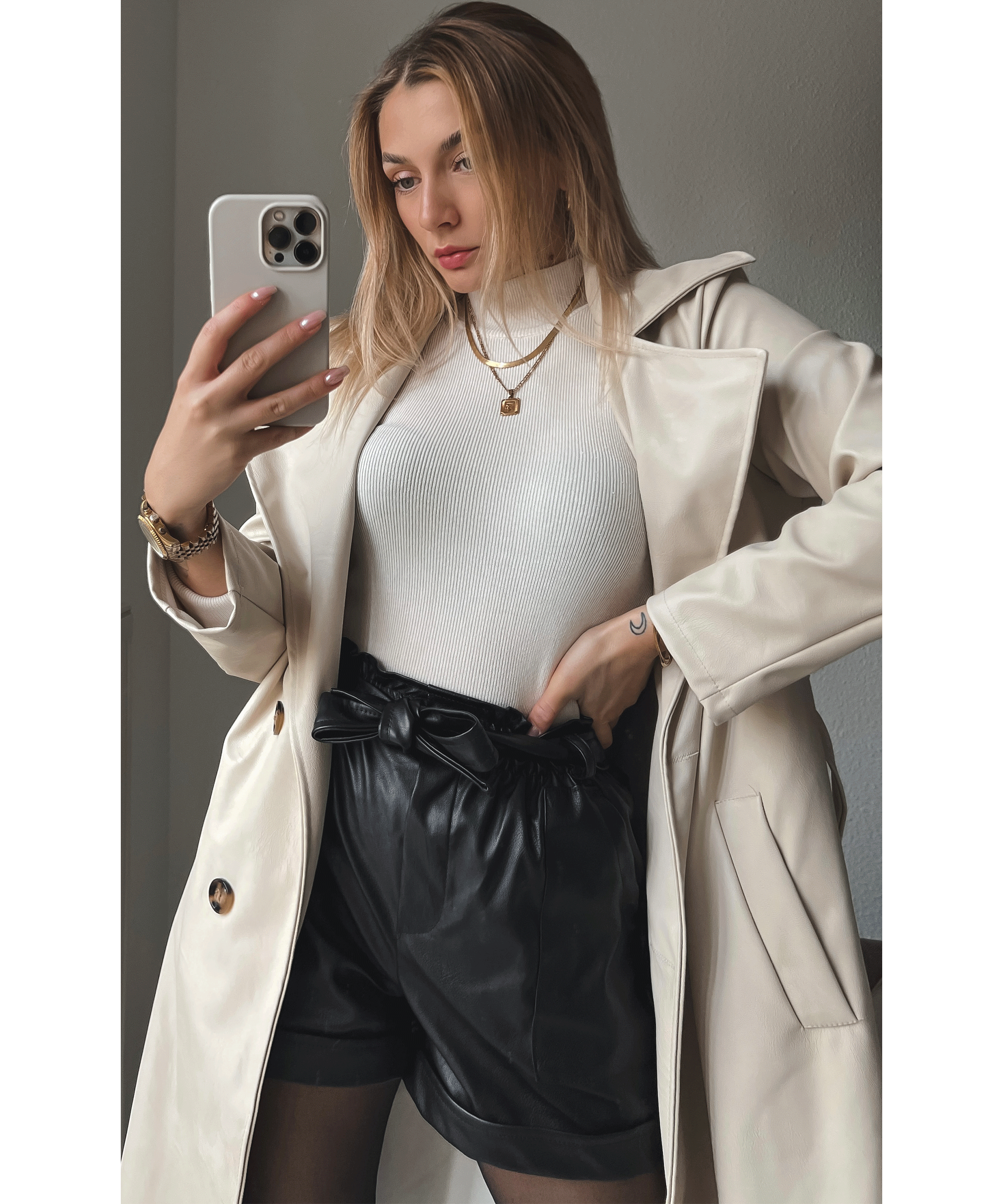 Celestia | Shorts aus Kunstleder mit Eleganter Passform für Frauen