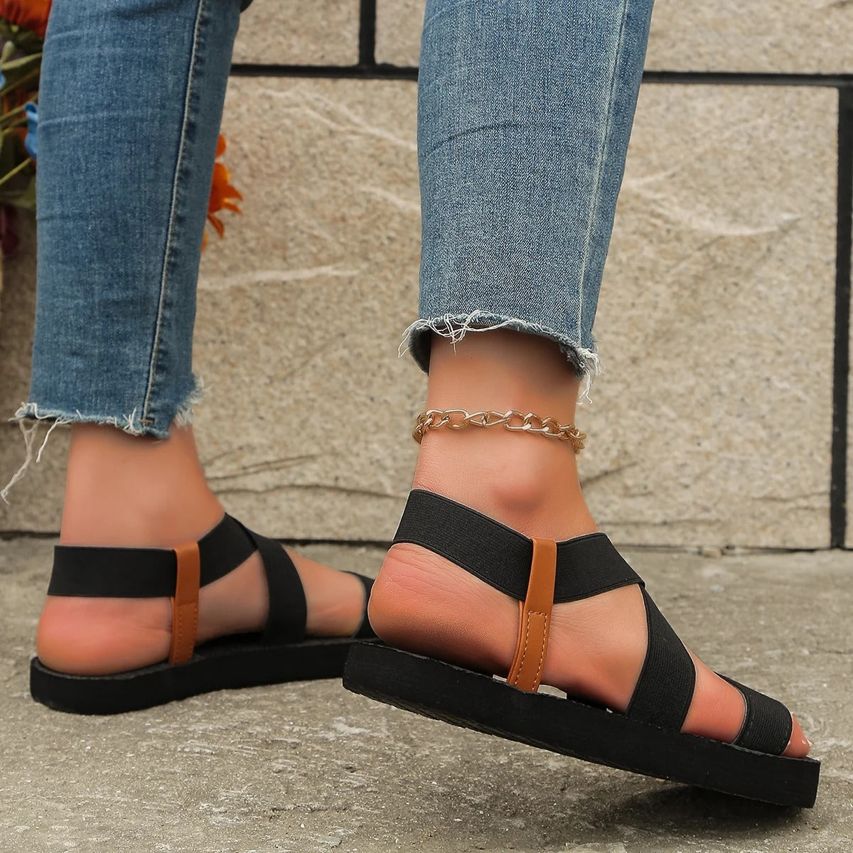 Gabriella - Gemütliche Leinen-Sandalen