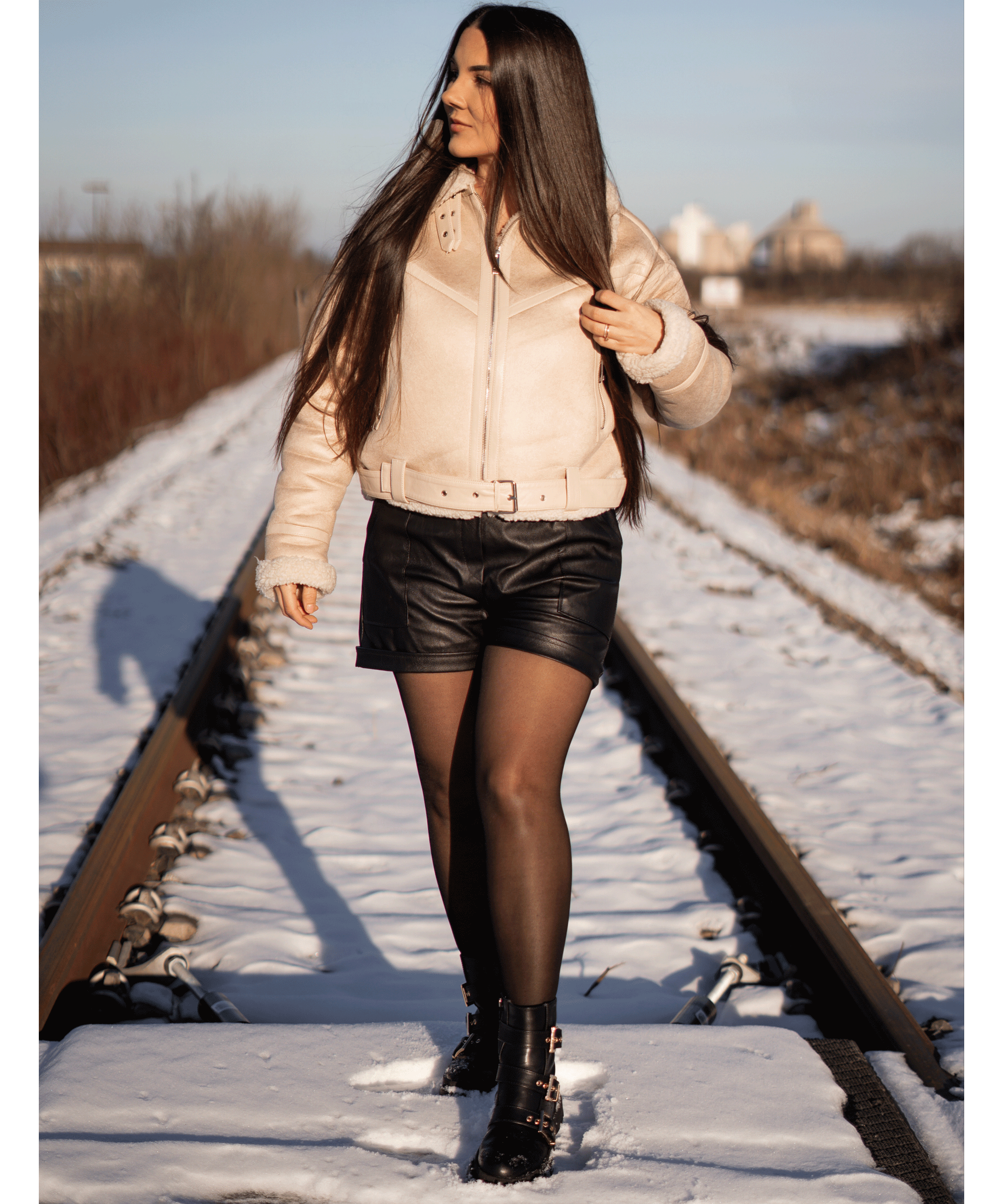 Celestia | Shorts aus Kunstleder mit Eleganter Passform für Frauen