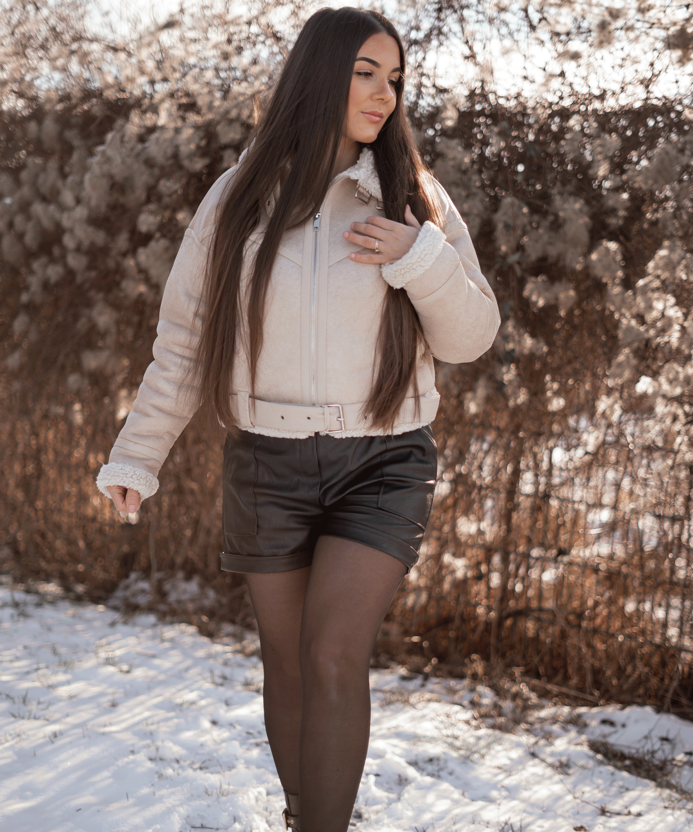 Celestia | Shorts aus Kunstleder mit Eleganter Passform für Frauen