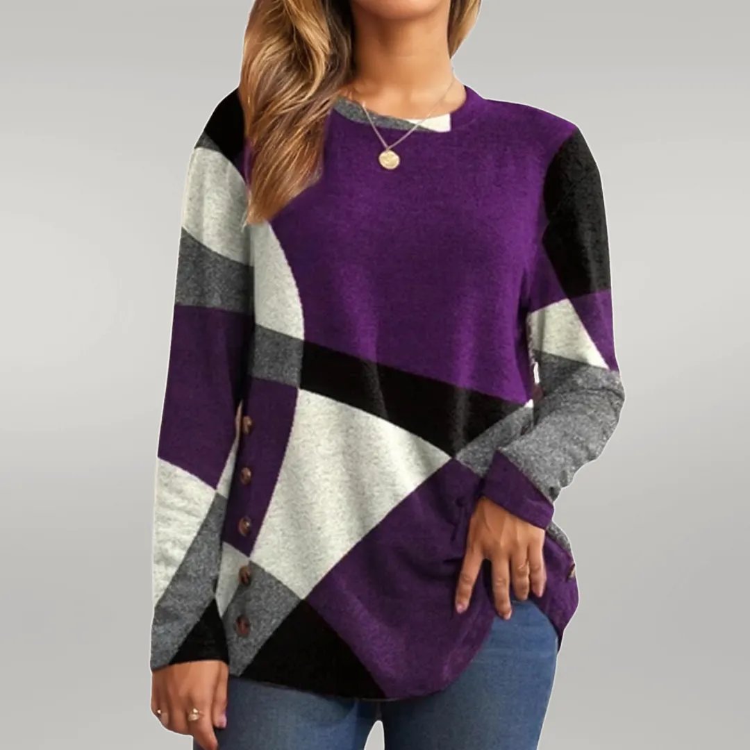 Livia | Pullover mit Geometrischem Muster und Bequemlichkeit für Frauen