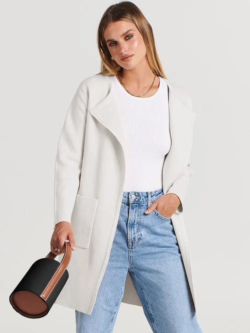 Viviana | Jacke mit Elegantem Blazerkragen und Praktischen Taschen für Frauen