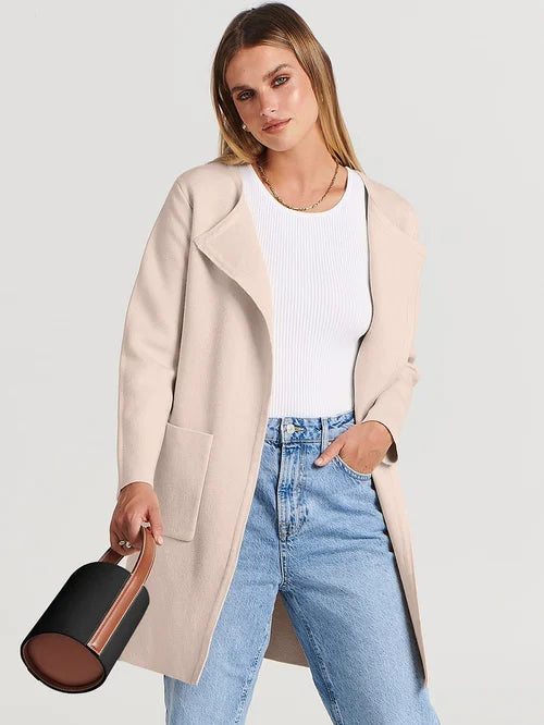 Viviana | Jacke mit Elegantem Blazerkragen und Praktischen Taschen für Frauen