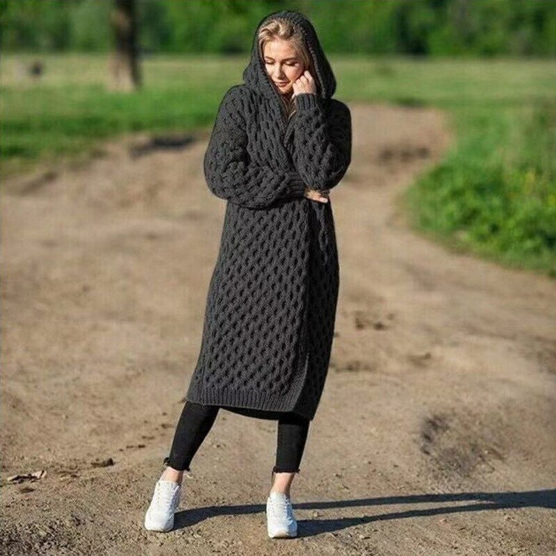 Solara | Kapuzen-Strickjacke mit Kuscheligem Material für Damen