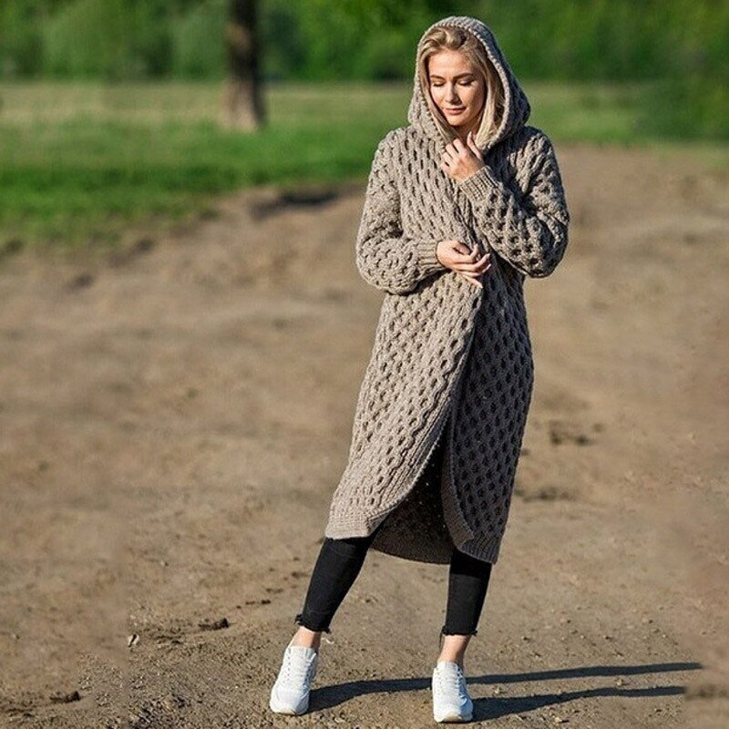 Solara | Kapuzen-Strickjacke mit Kuscheligem Material für Damen