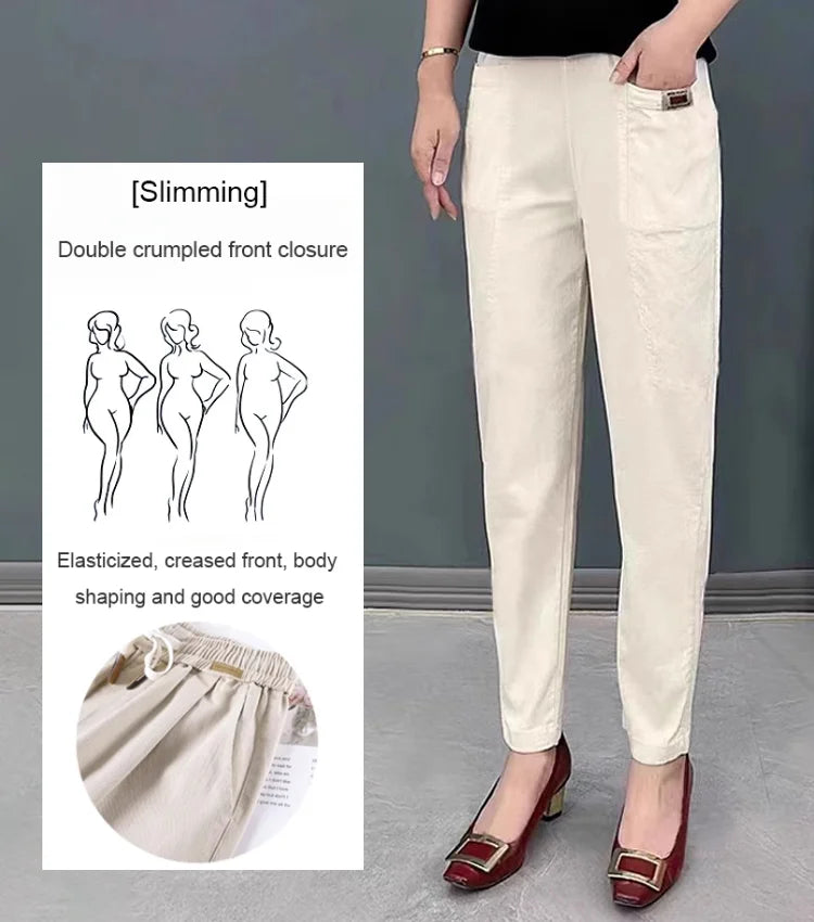 Livia | Baumwollhose mit Gummizug und Bequemem Sitz für Damen