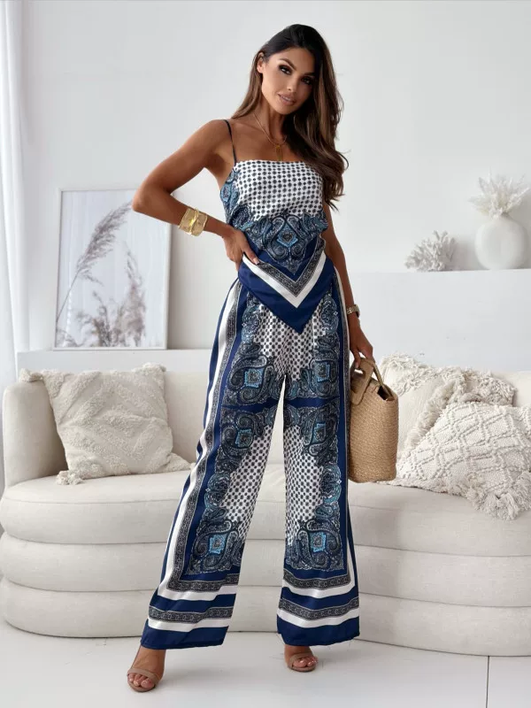 Celestia | Set mit Rückenfreiem Design und Eleganter Hose für den Sommer