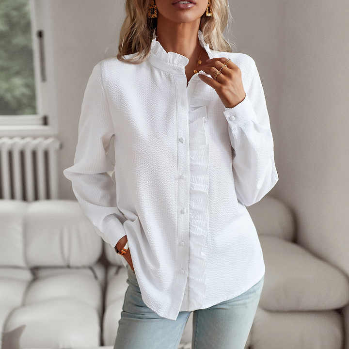 Zephyr Bluse | Elegantes Hemd für Frauen mit Rüschen
