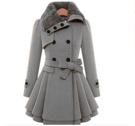Celestia | Wollmantel mit Taillierter Passform und Eleganten Details für Damen