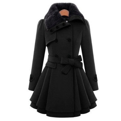 Celestia | Wollmantel mit Taillierter Passform und Eleganten Details für Damen