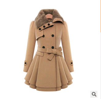 Celestia | Wollmantel mit Taillierter Passform und Eleganten Details für Damen