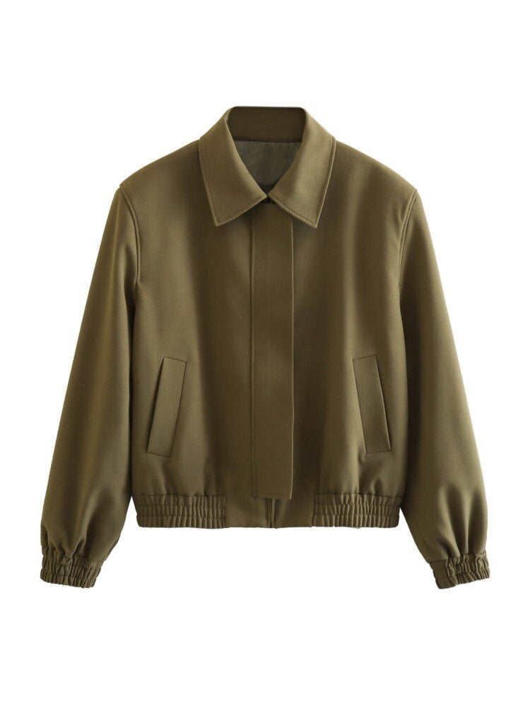 Aurelia | Bomber Jacke mit Übergrößen und Trendigem Kragen für Frauen