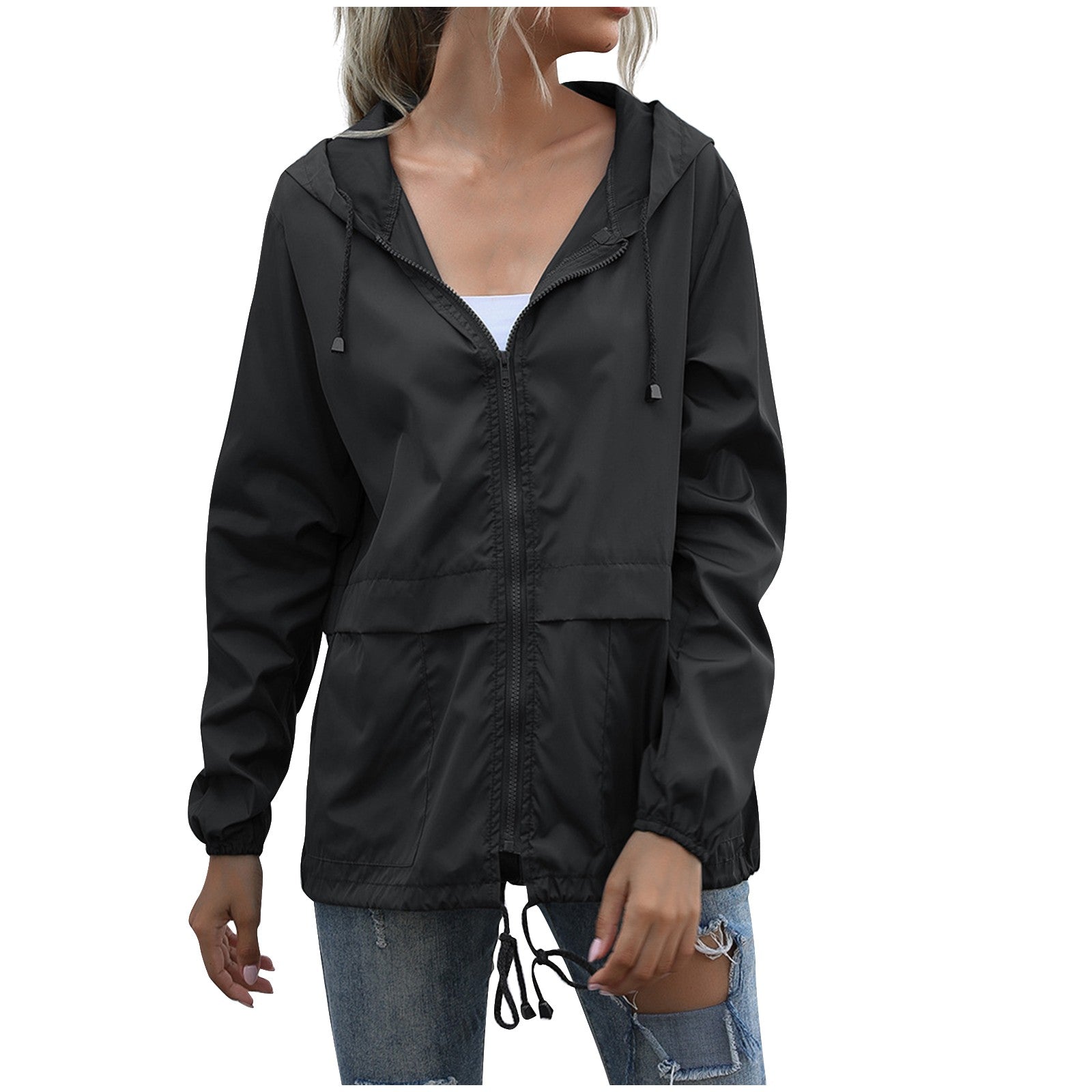 Liora | Regenjacke mit elegantem Design und schützender Kapuze für Frauen