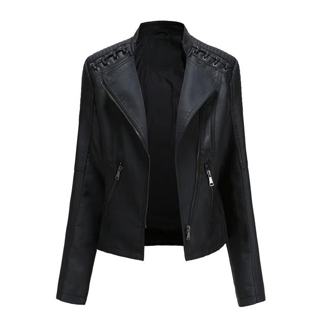 Vespera | Bikerjacke mit trendiger Lederoptik und rebellischem Flair für Frauen