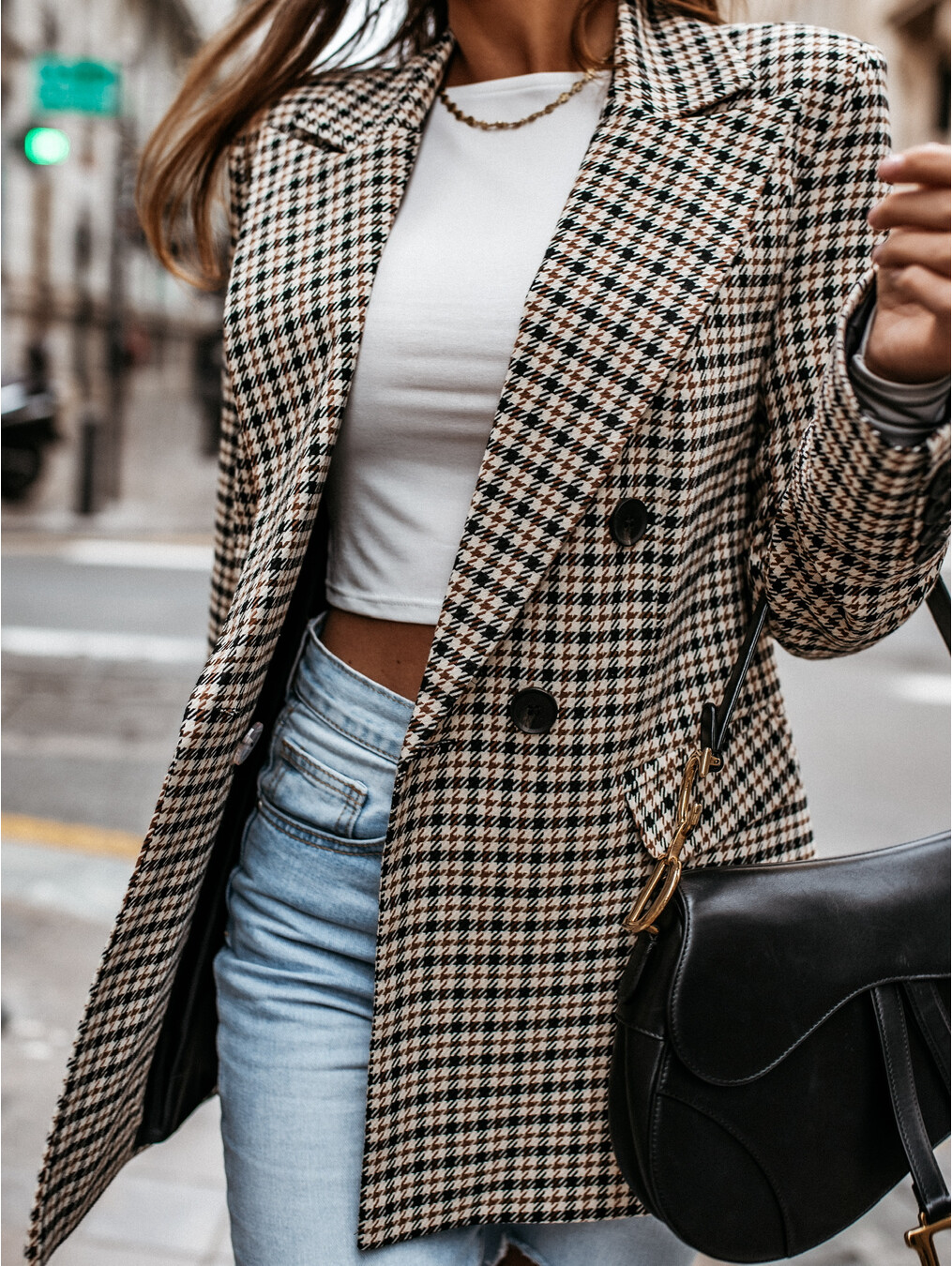 Celestina | Blazer mit taillierter Passform und klassischem Karomuster für Frauen