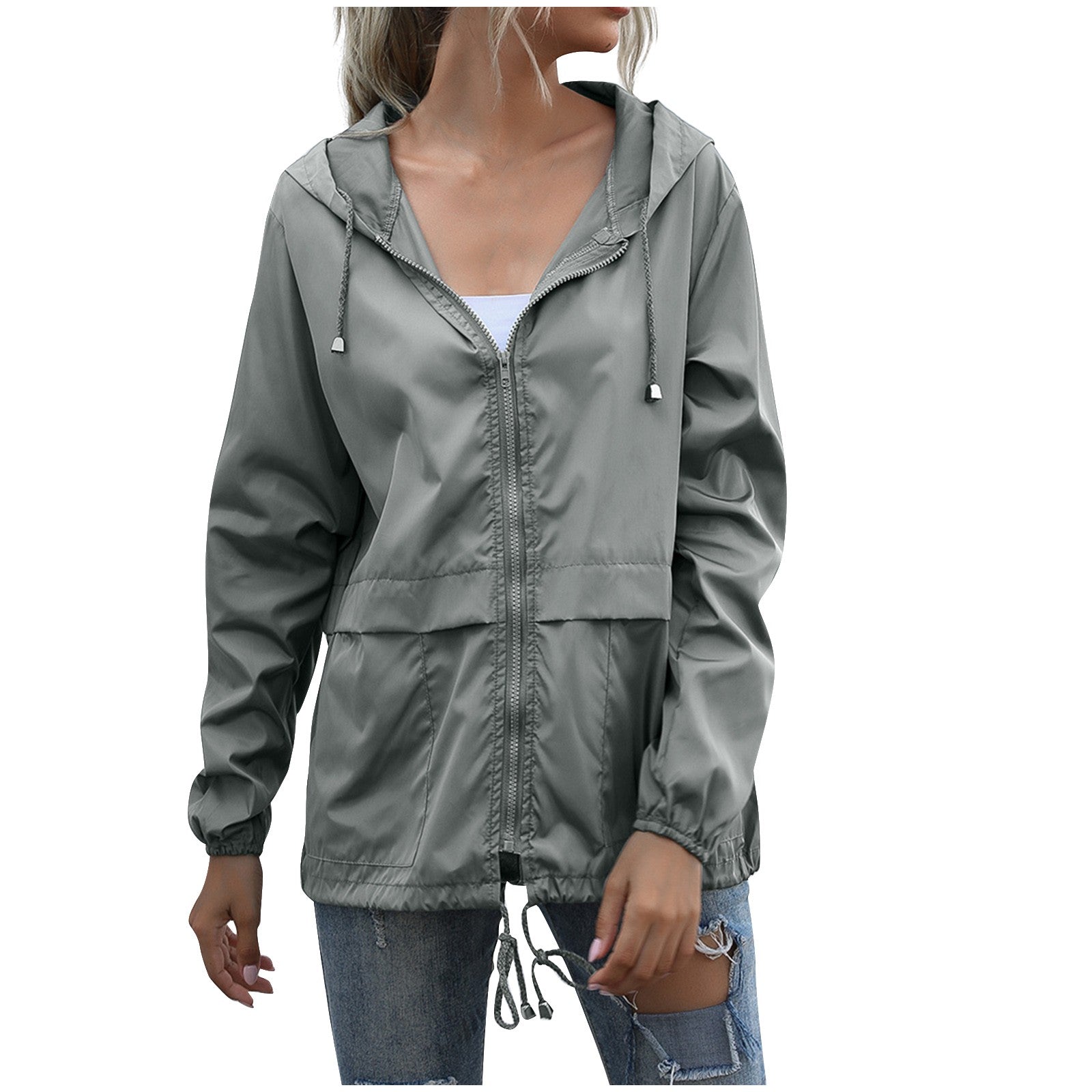 Liora | Regenjacke mit elegantem Design und schützender Kapuze für Frauen