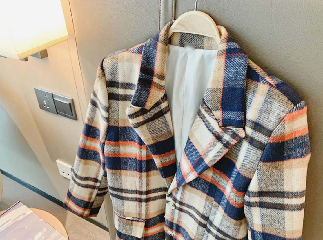 Celeste | Mantel mit Eleganten Karomuster und Luxuriösem Komfort für Damen