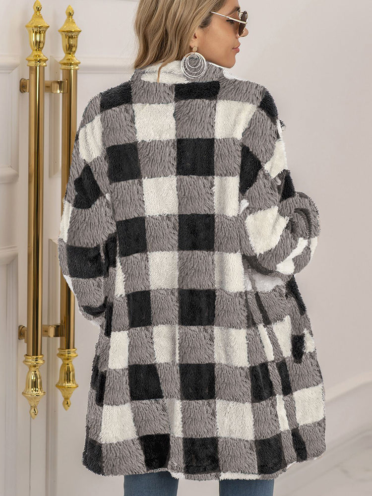 Celestia | Strickjacke mit Kariertem Muster und Eleganter Ausstrahlung für den Winter