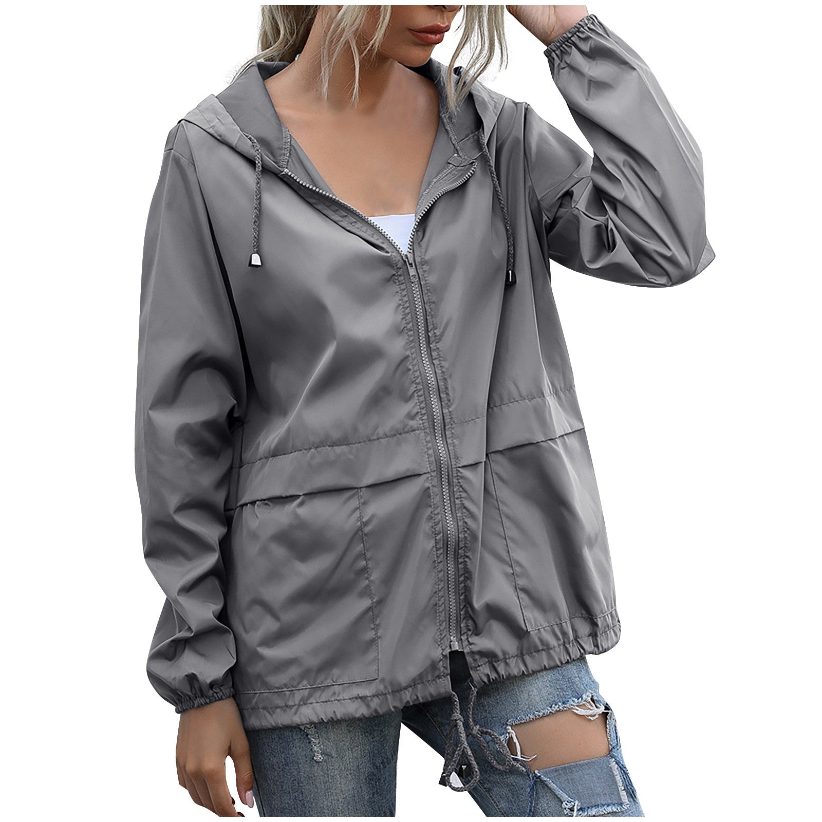 Liora | Regenjacke mit elegantem Design und schützender Kapuze für Frauen