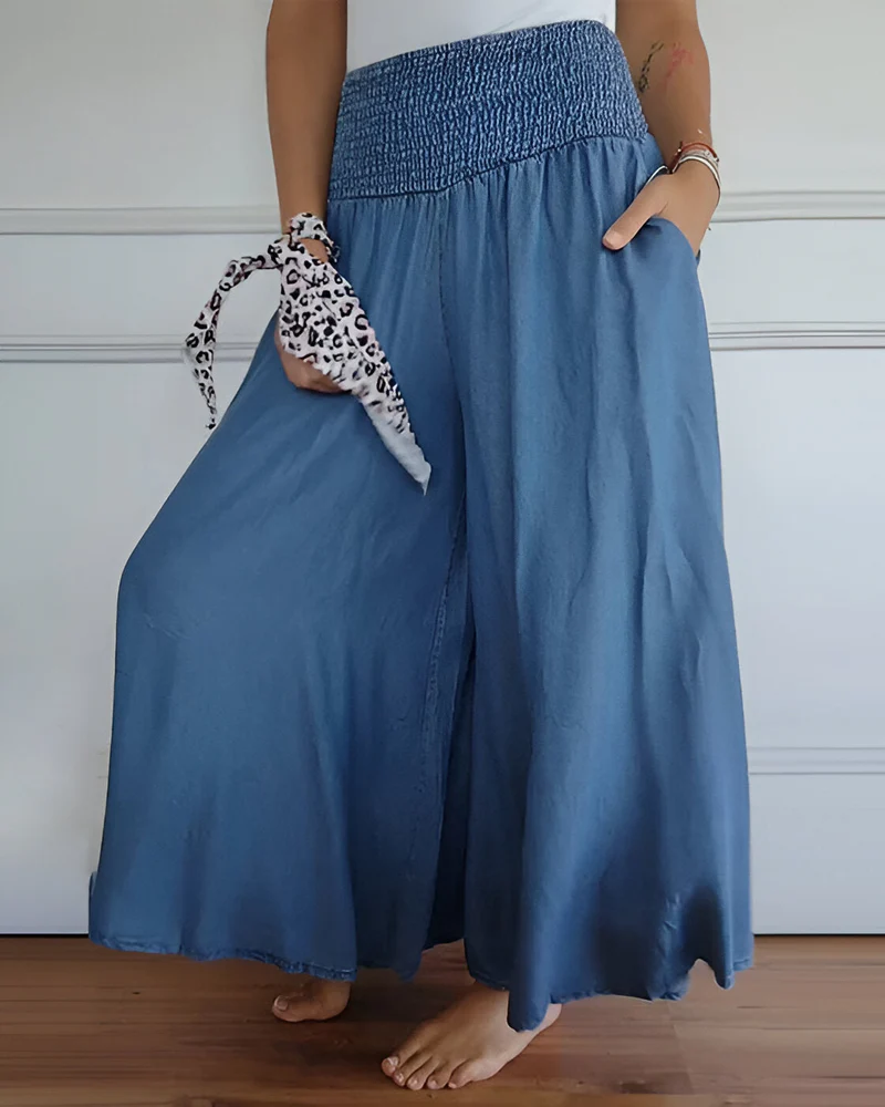 Liana | Hose mit weitem Bein und elastischem Bund für stilvolle Entspannung