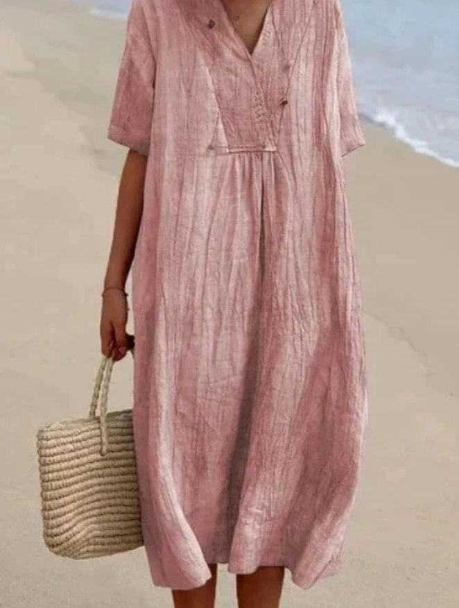 VIDA - Baumwoll-leinen-kleid