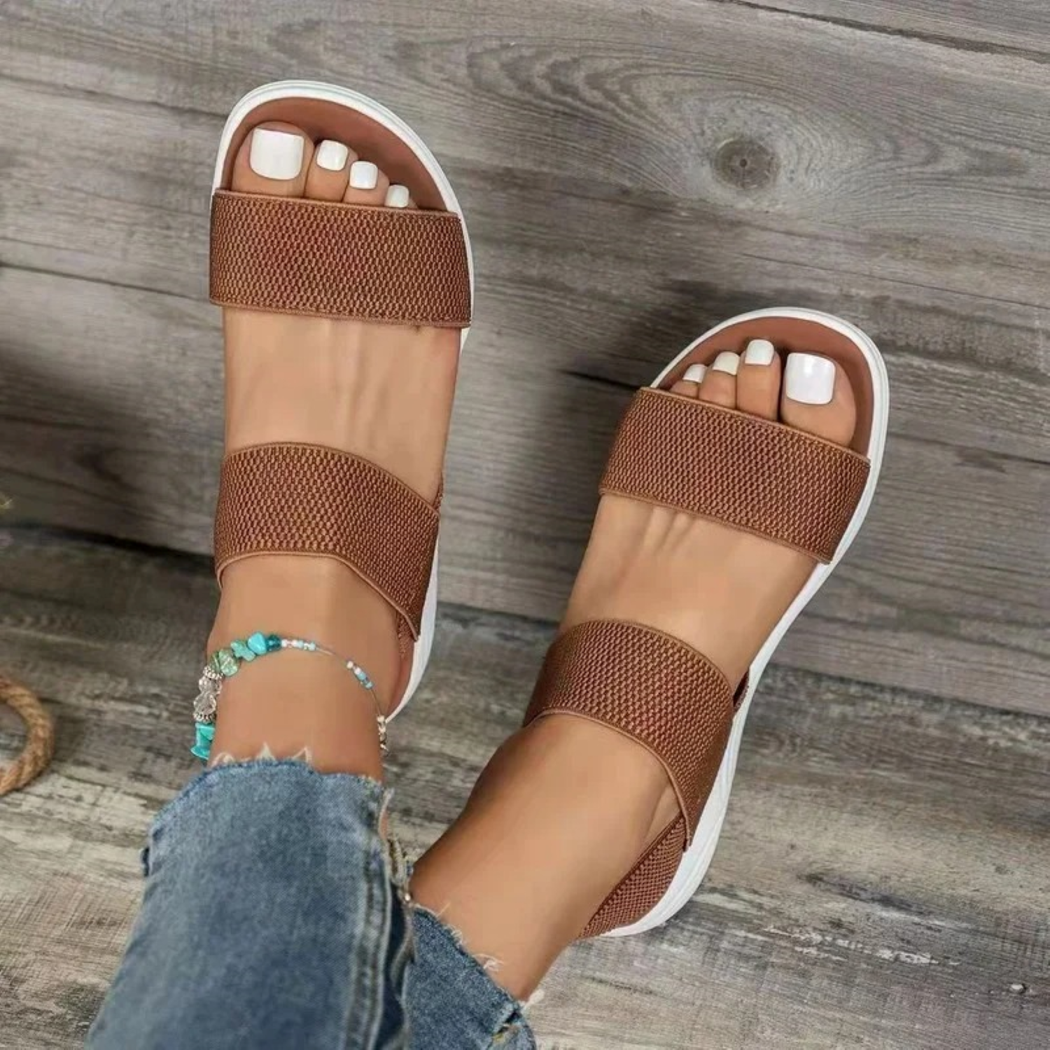 VIDA Damen Sandalen mit Mesh-Riemen