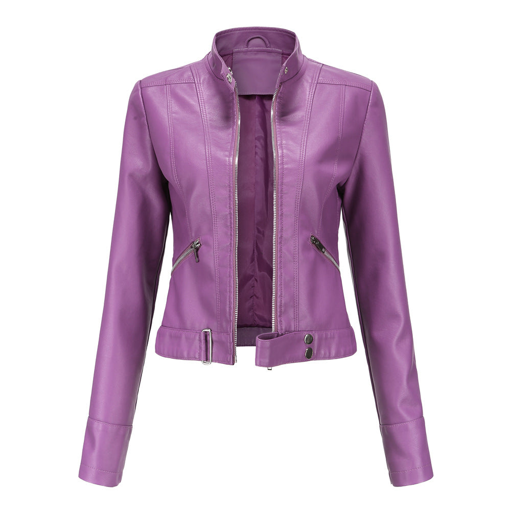 Celestia | Lederjacke mit mutiger Eleganz und praktischen Taschen für Frauen