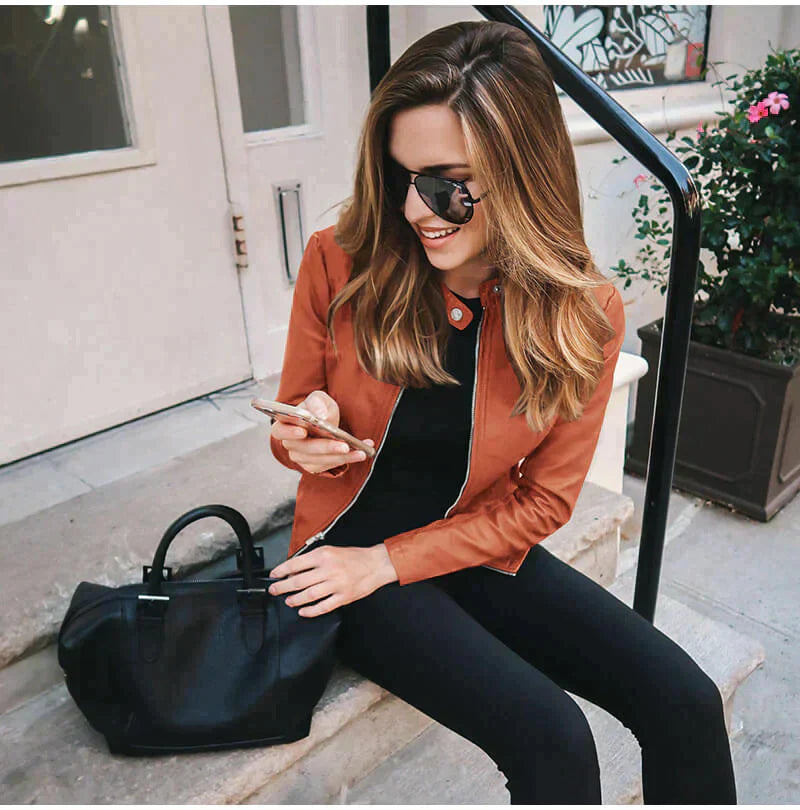 Isabella | Lederjacke mit zeitgemäßem Design und vielseitiger Eleganz für Damen
