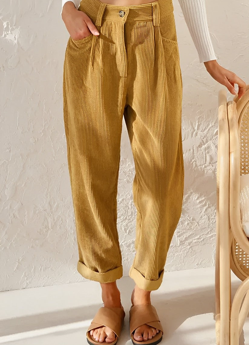 Liora | Gerade Hose aus Cord mit Stilvollem Design und Bequemlichkeit für Damen