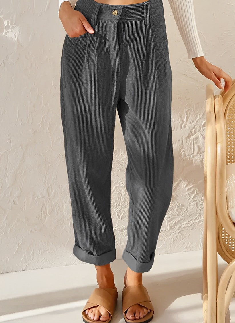 Liora | Gerade Hose aus Cord mit Stilvollem Design und Bequemlichkeit für Damen