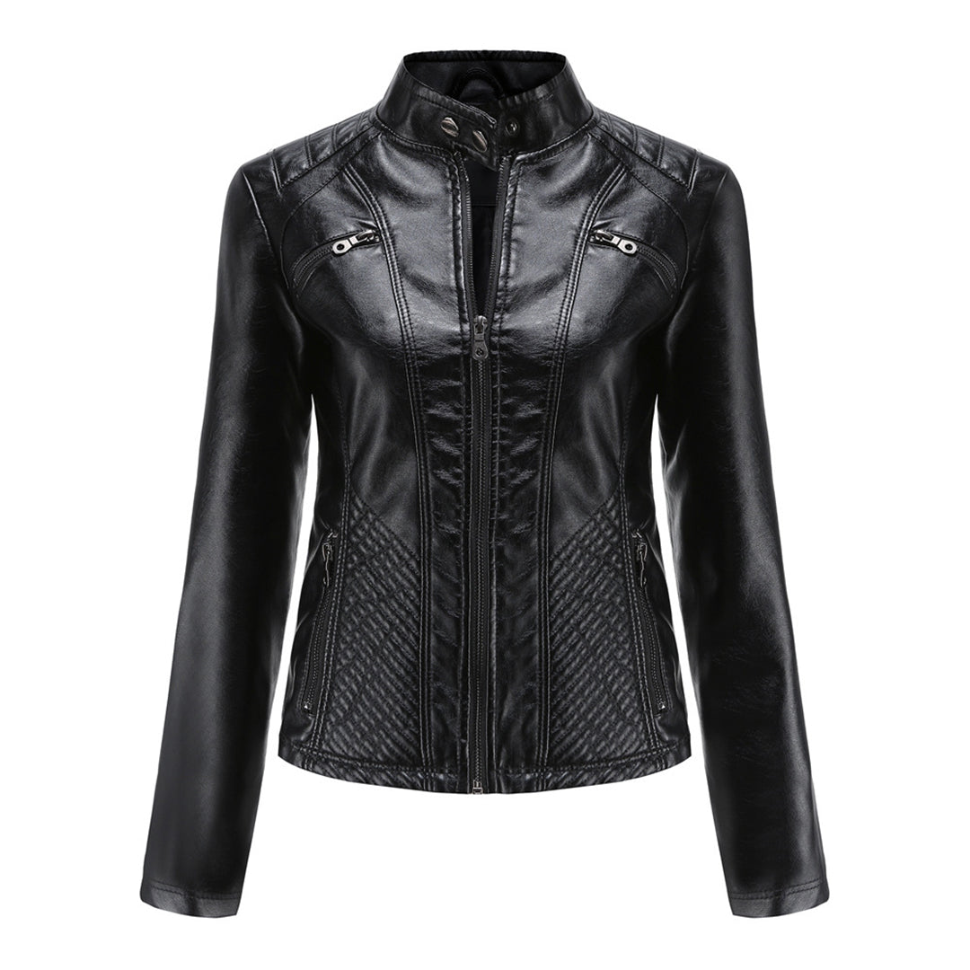 Livia | Lederjacke mit Eleganten Details und Vielseitigem Styling für Frauen