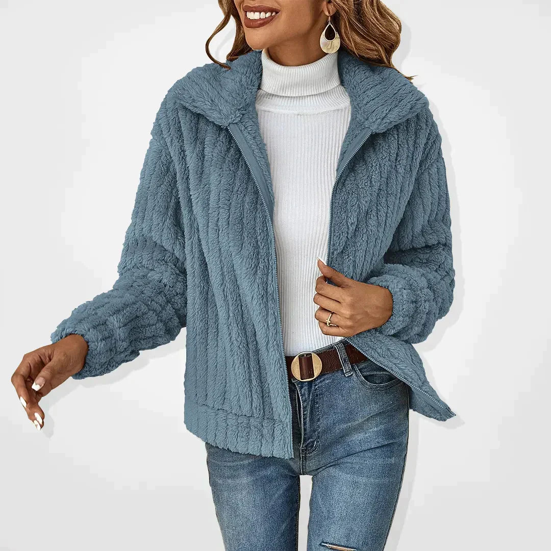 Luna | Teddy-Cardigan mit luxuriösem Plüsch und entspanntem Design für Damen