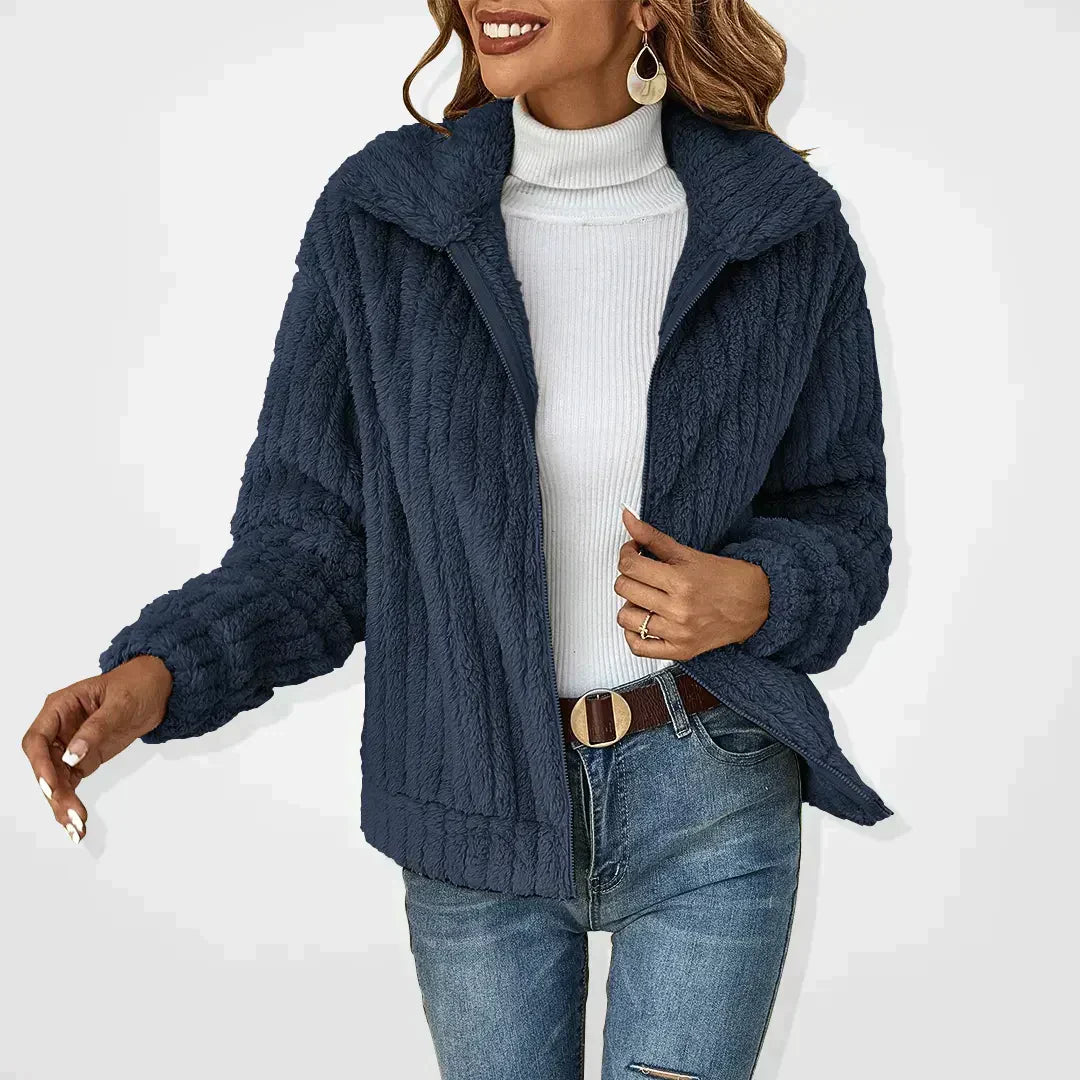 Luna | Teddy-Cardigan mit luxuriösem Plüsch und entspanntem Design für Damen