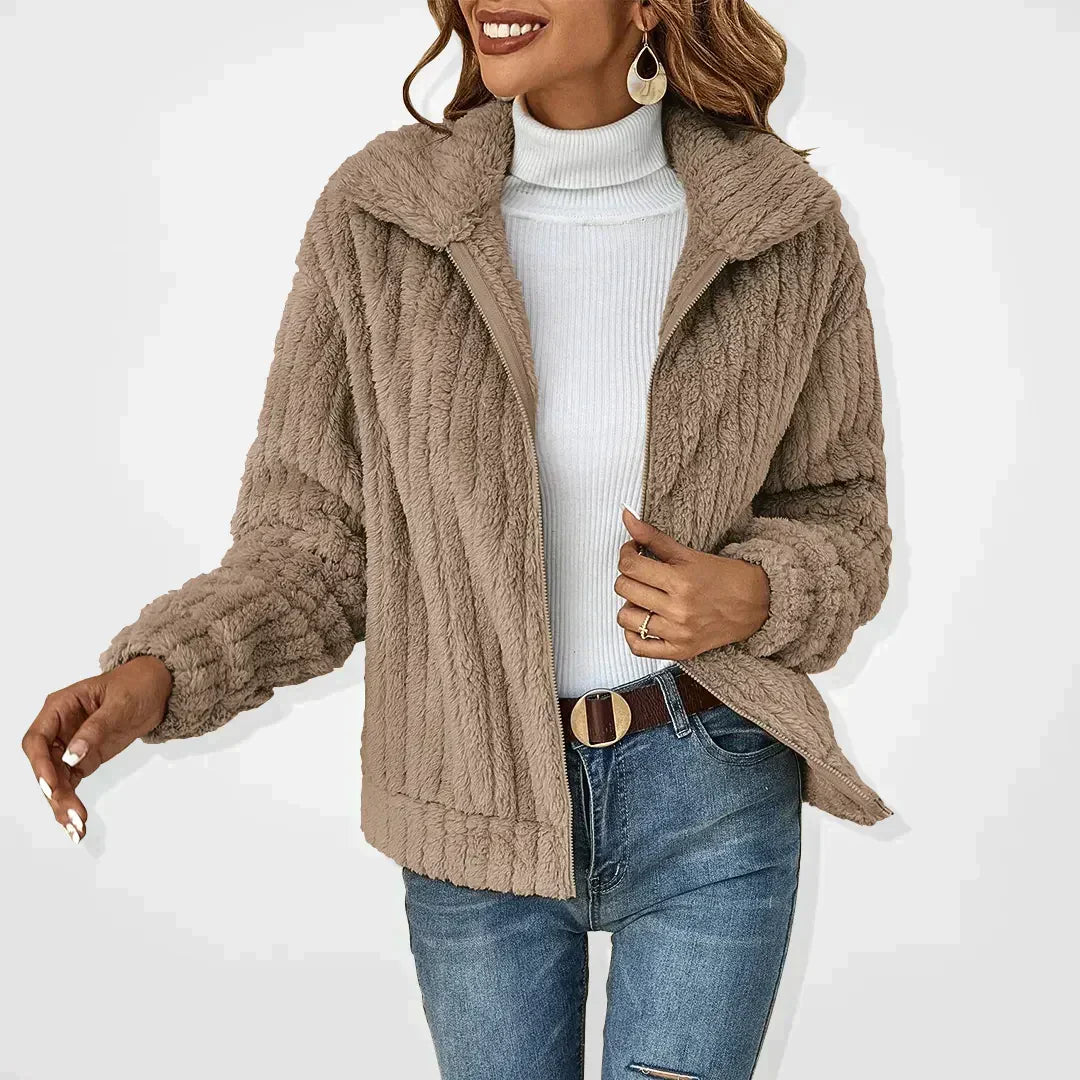 Luna | Teddy-Cardigan mit luxuriösem Plüsch und entspanntem Design für Damen