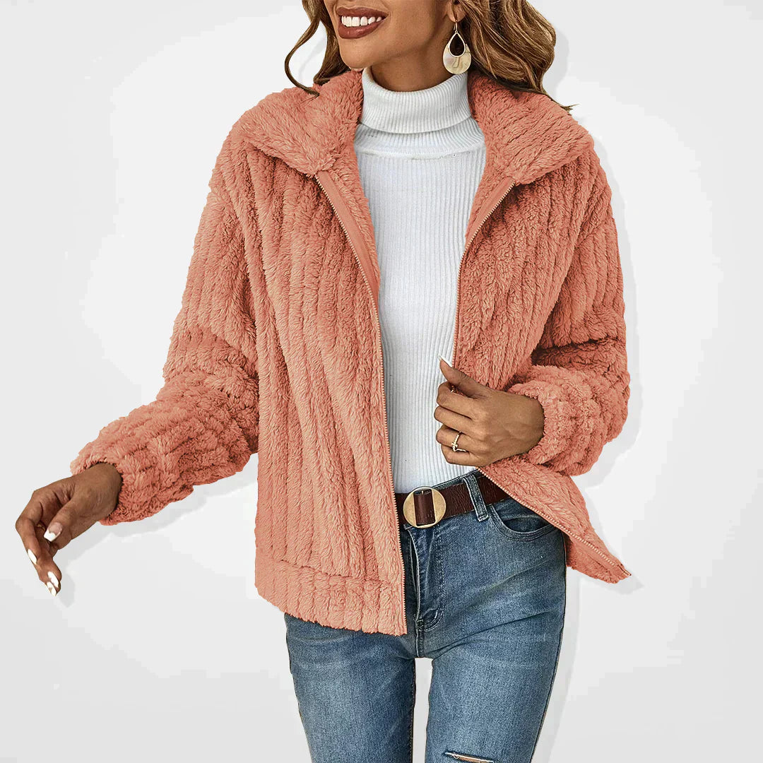 Luna | Teddy-Cardigan mit luxuriösem Plüsch und entspanntem Design für Damen