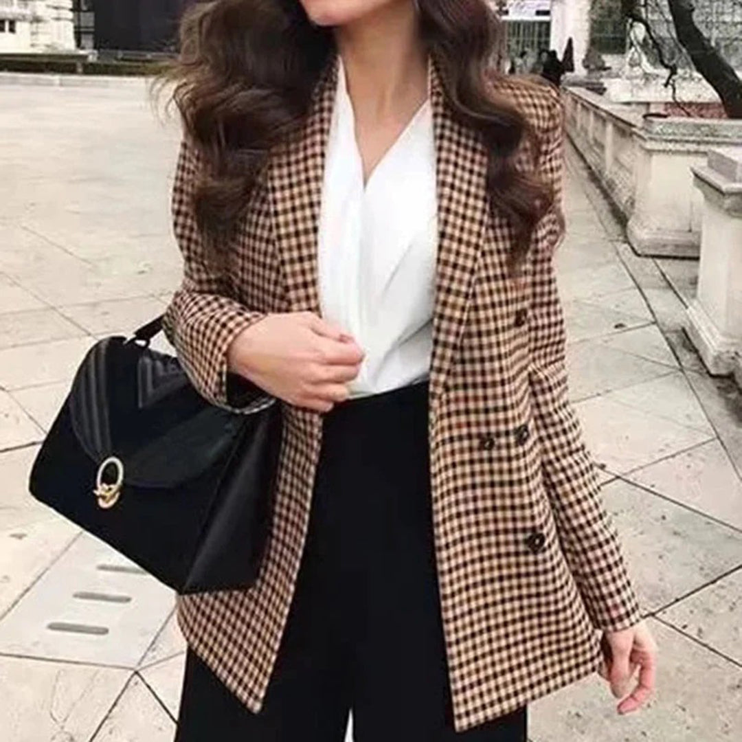 Vespera | Blazer mit Eleganten Hahnentritt-Design für Damen