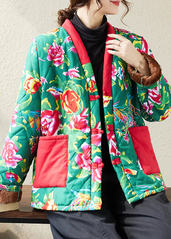 Liora | Jacke mit Atmungsaktiver Baumwollfüllung und Boho-Print für Damen