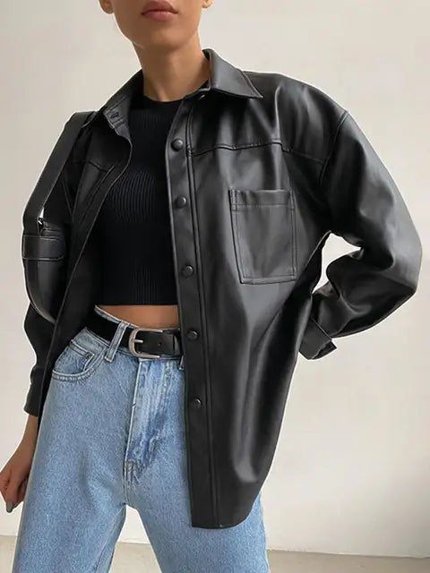 Liana | Kunstlederjacke mit Stil und Komfort für Damen