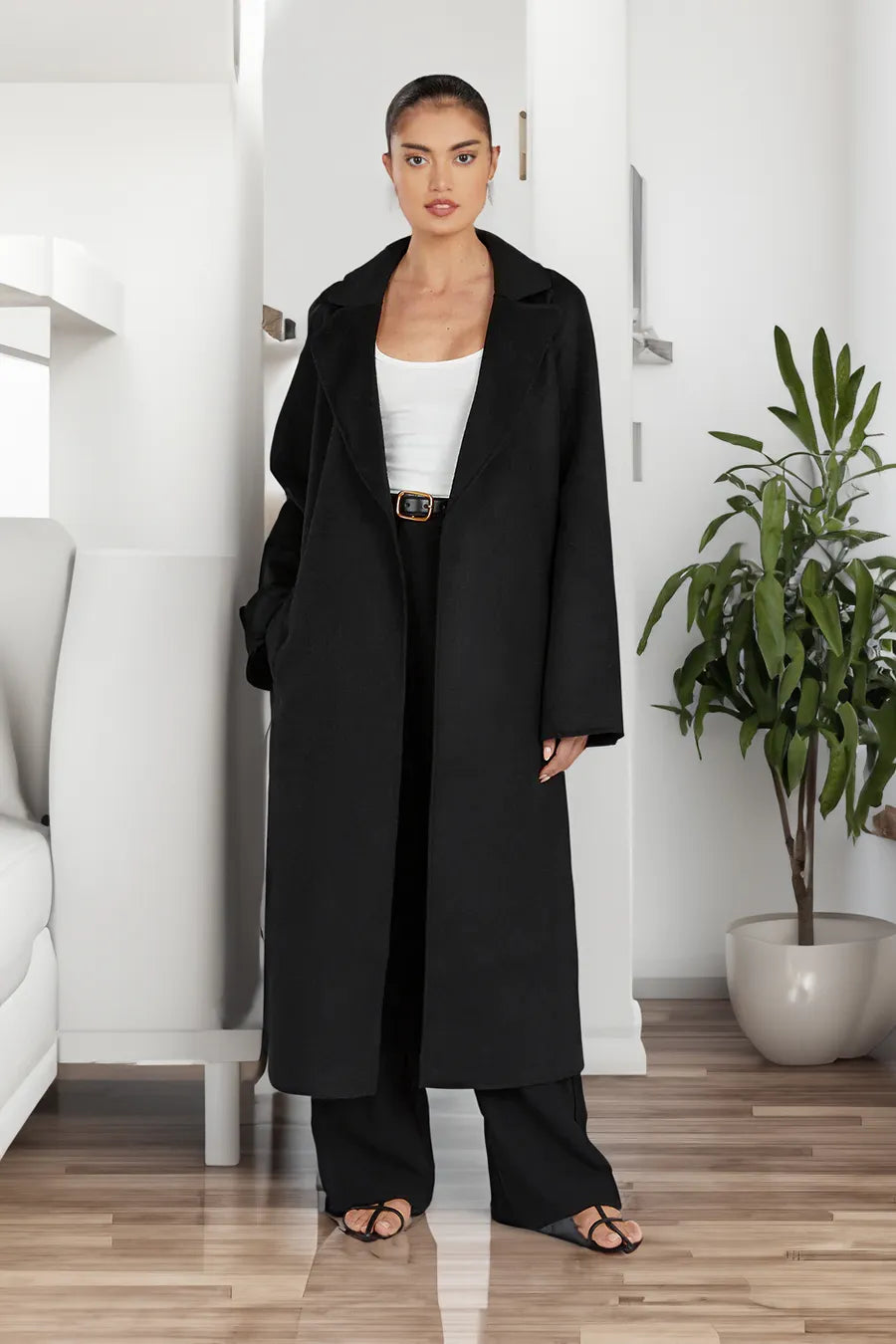 Celestia | Wollmantel mit Stilvollem Schnitt und Praktischen Taschen für Damen