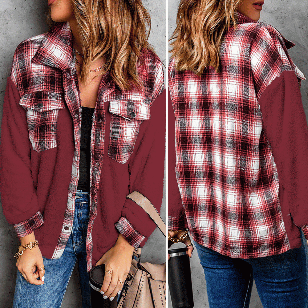Liora | Fleece-Jacke mit Kariertem Design und Kuscheligem Komfort für Frauen