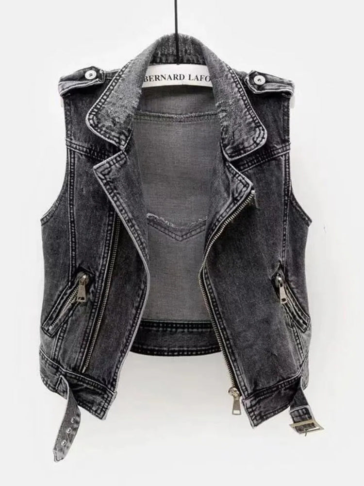 Beatrix | Denim-Weste mit zeitlosem Design und praktischen Taschen für Damen