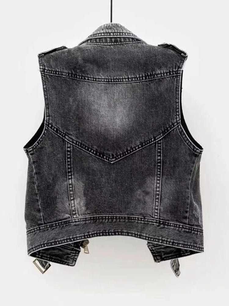 Beatrix | Denim-Weste mit zeitlosem Design und praktischen Taschen für Damen