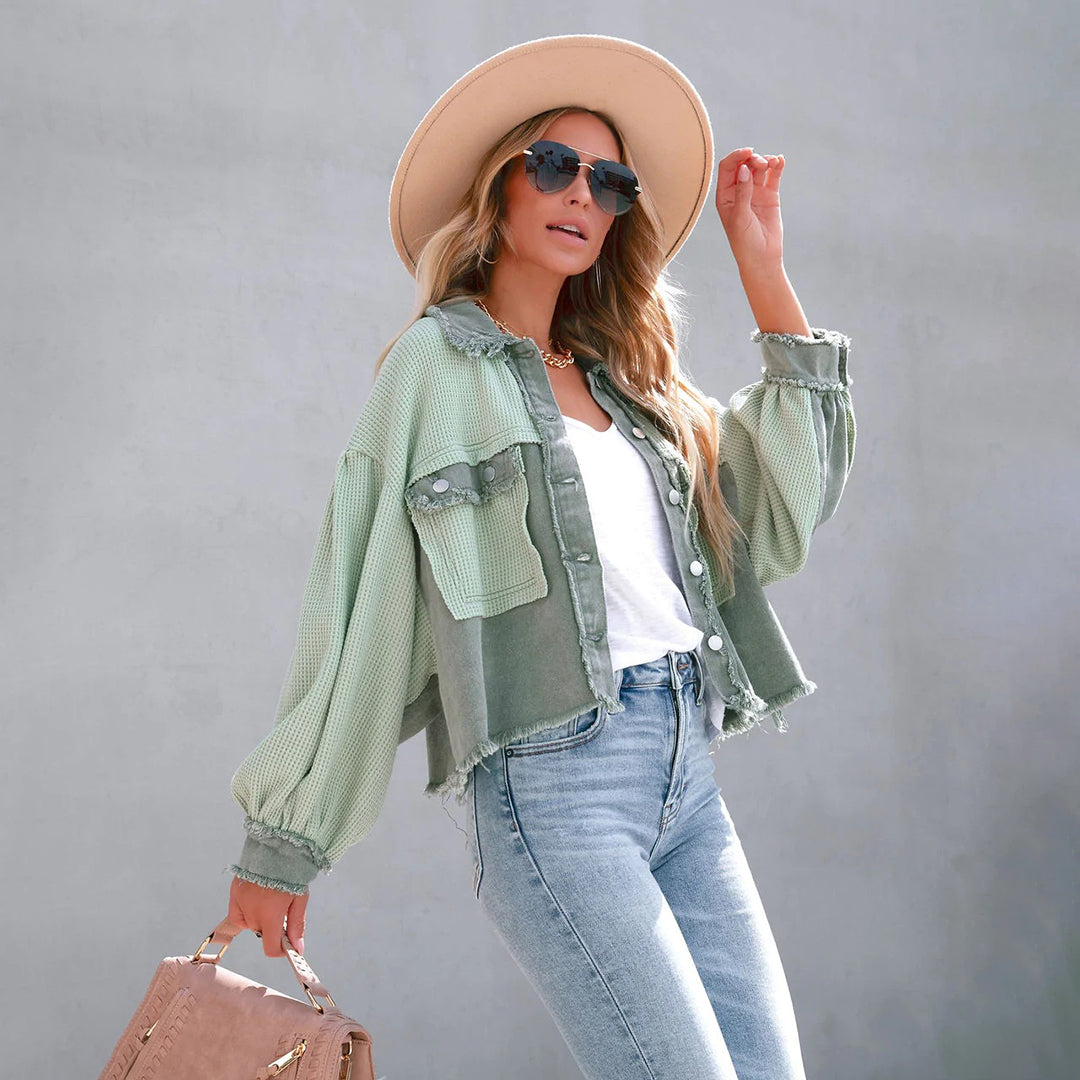 Celestia | Jacke mit Voluminösen Ärmeln und Praktischen Taschen für Moderne Frauen