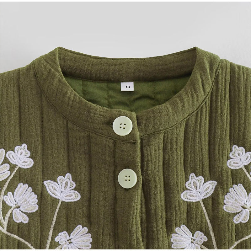 Liora | Weste mit Luftdurchlässigem Stoff und Blumenmuster für Damen