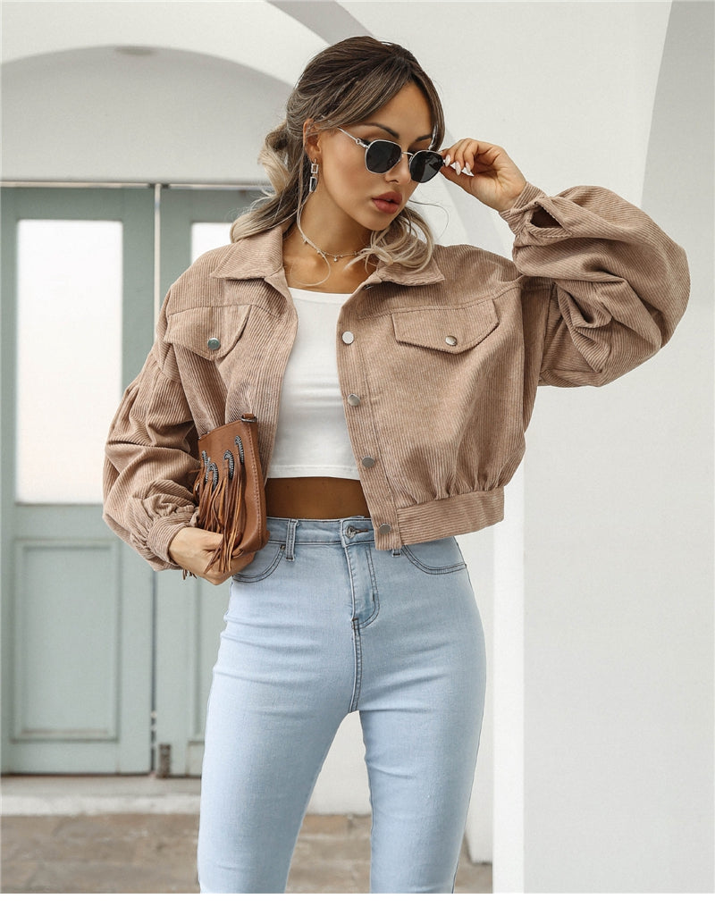 Livia | Übergangsjacke mit Elegantem Samt und Wetterfestem Schutz für Frauen