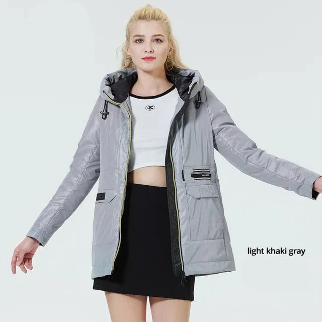 Luna | Kapuzenjacke mit winddichtem Material und gemütlichen Innentaschen für Damen