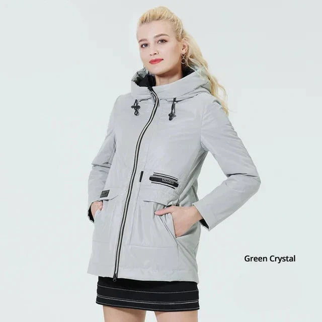 Luna | Kapuzenjacke mit winddichtem Material und gemütlichen Innentaschen für Damen