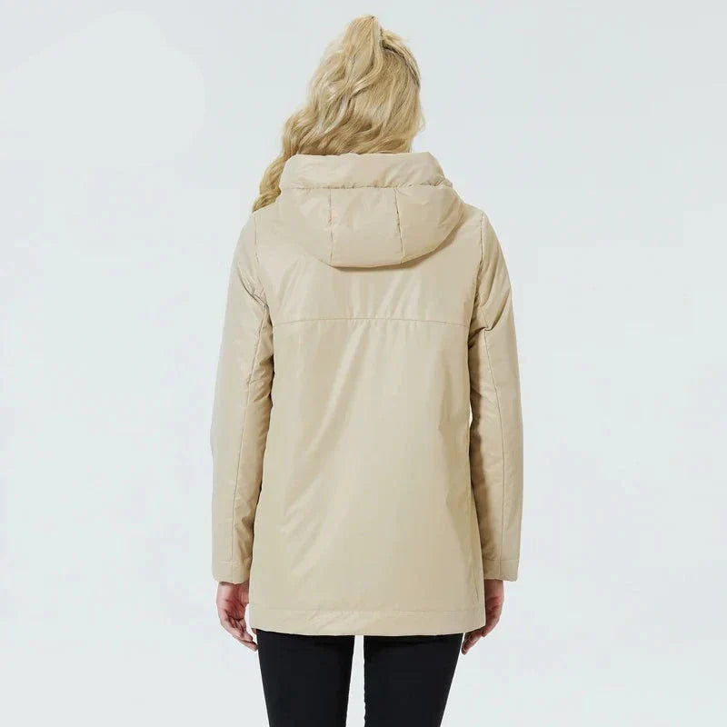 Luna | Kapuzenjacke mit winddichtem Material und gemütlichen Innentaschen für Damen